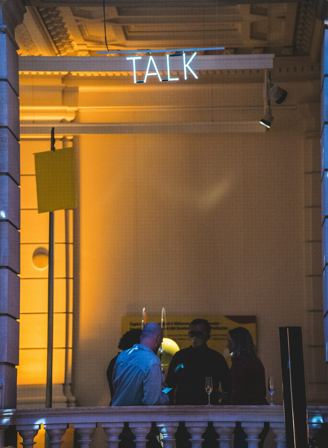 person having conversation