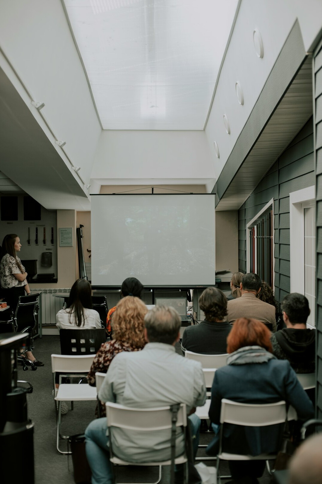 person giving presentation